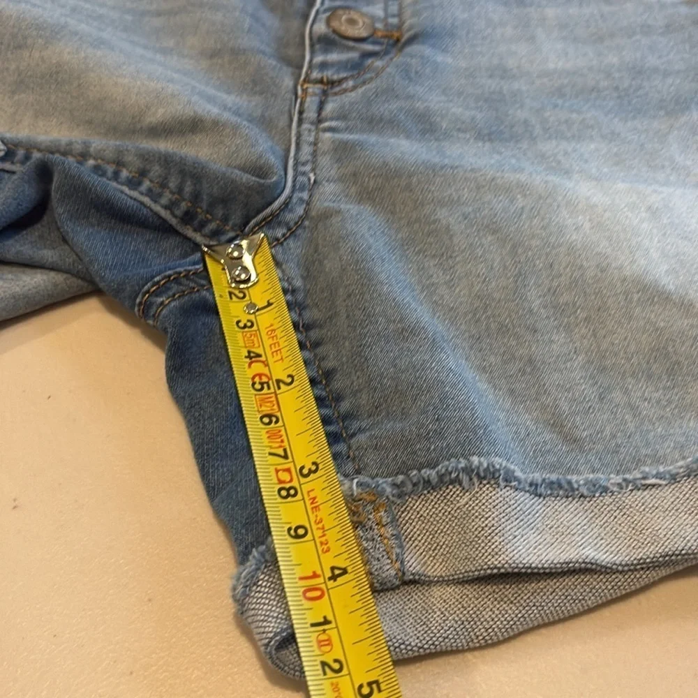 Hippie Girl - Girls Hildie Knit Denim Cuff Short. Size 18